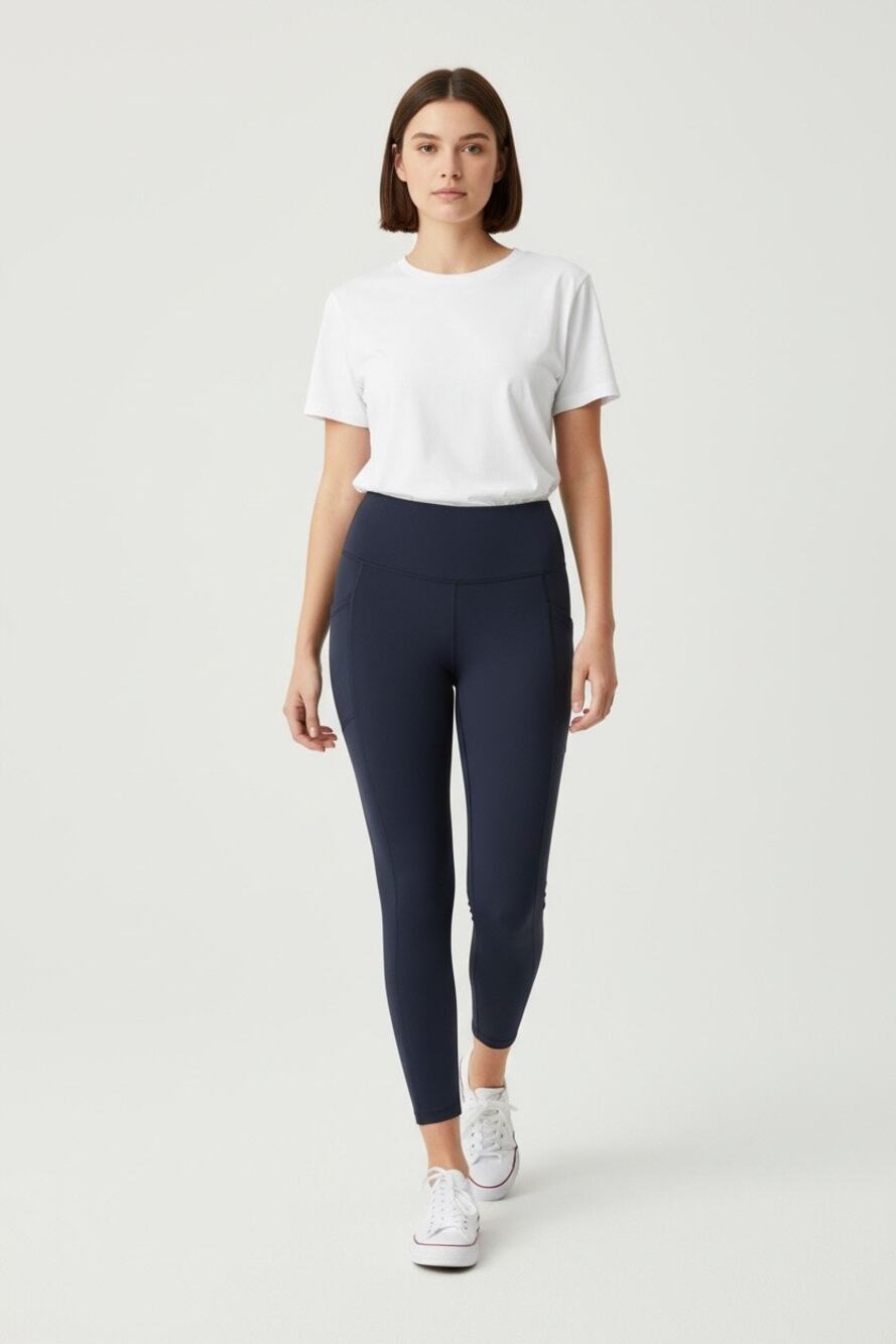 Yogalicious Black Activewear Leggings High-Waisted Size S 24" Inseam Pockets